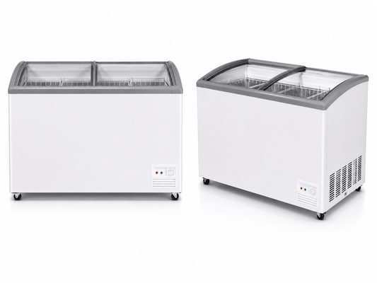 Feroli FE-ICF500CG Chest Ice Cream Freezer 500L Commercial Glass Top Freezer