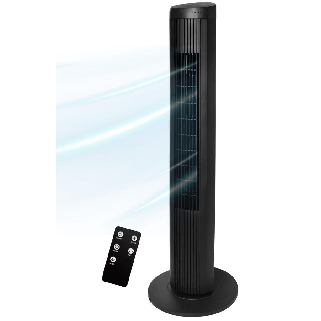 Krome KR-FNT40M 40-Inch Tower Fan with Remote Control – 3 Speed Levels, 3 Wind Modes & 90° Oscillation