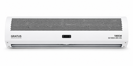 GRATUS Air Curtain 180CM GC18G5-2RC-DS | Commercial Remote Control Air Curtain with Door Sensor | 6FT Industrial Air Barrier