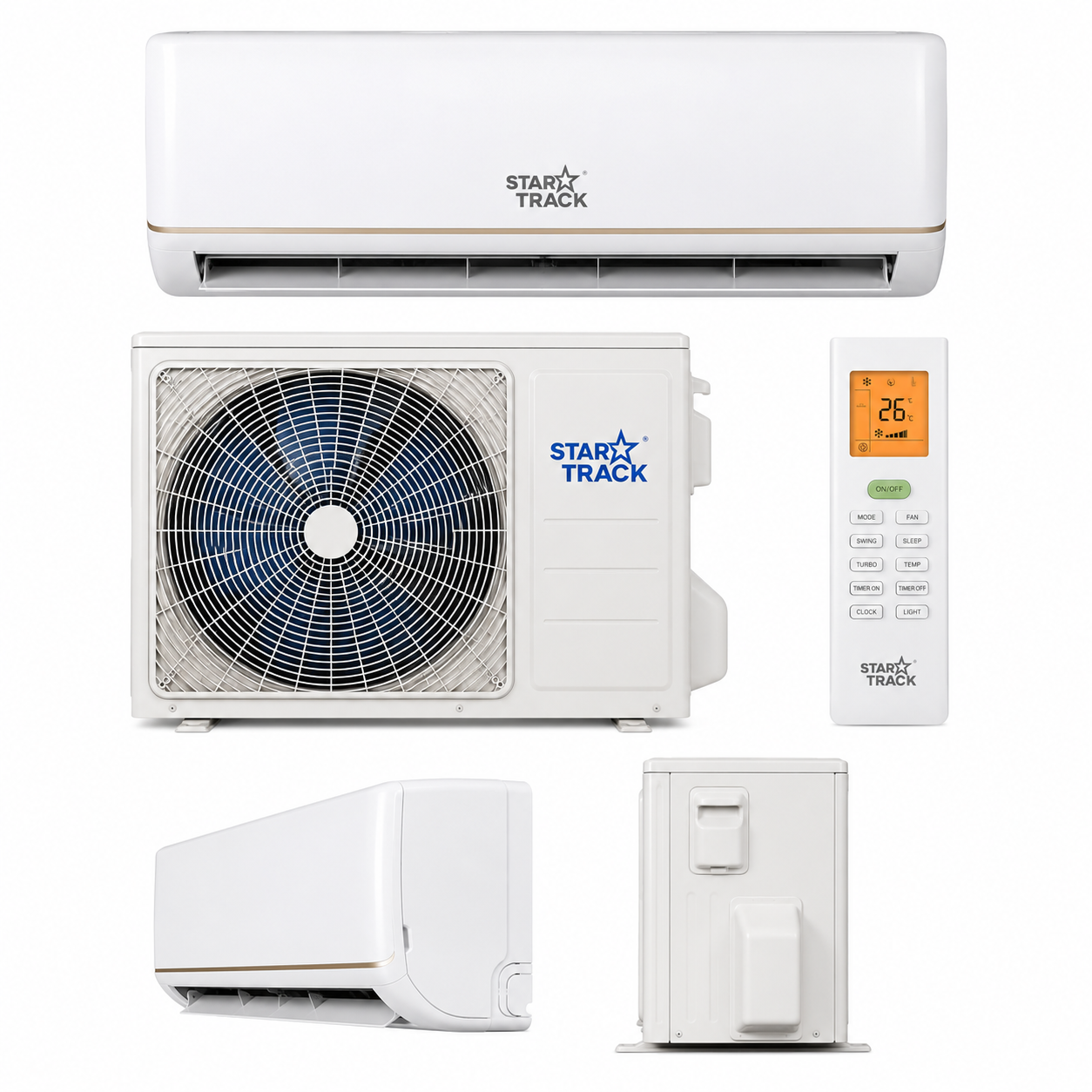 STAR TRACK Split Air Conditioner 1.5 Ton AC-ST-18000BTU TCO T3 | 18,000 BTU | T3 Rotary Compressor | R410A