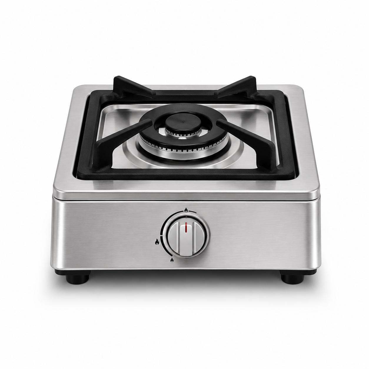 Nobel Single Burner Gas Stove NGT1010HDI | Heavy-Duty Cast Iron | Auto Ignition | Stainless Steel | UAE