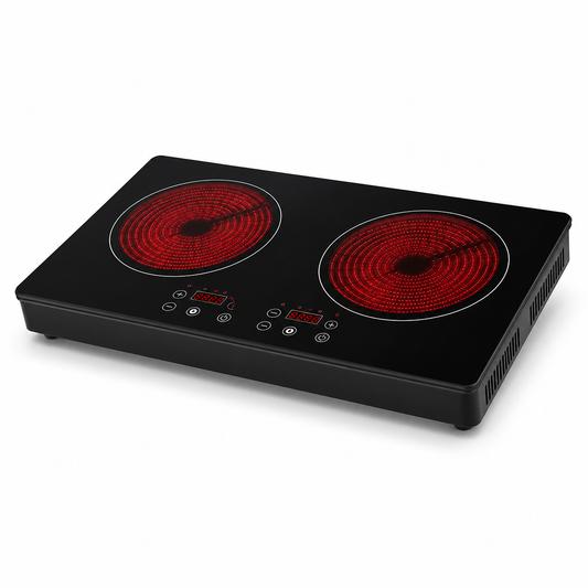 Olsenmark Infrared Double Cooker OMIC2280 | 3600W Ceramic Cooktop | Digital Touch Control | UAE
