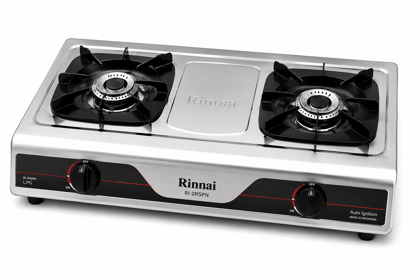 Rinnai 2 Burner Gas Stove RI2RSPN | Stainless Steel | Semi-Commercial | LPG | UAE