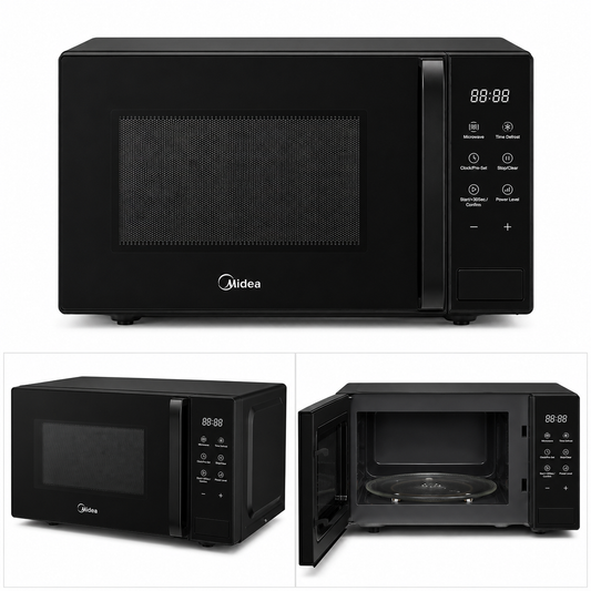 Midea 20L Digital Solo Microwave Oven EM721BK | 700W | Black | LED Display | UAE
