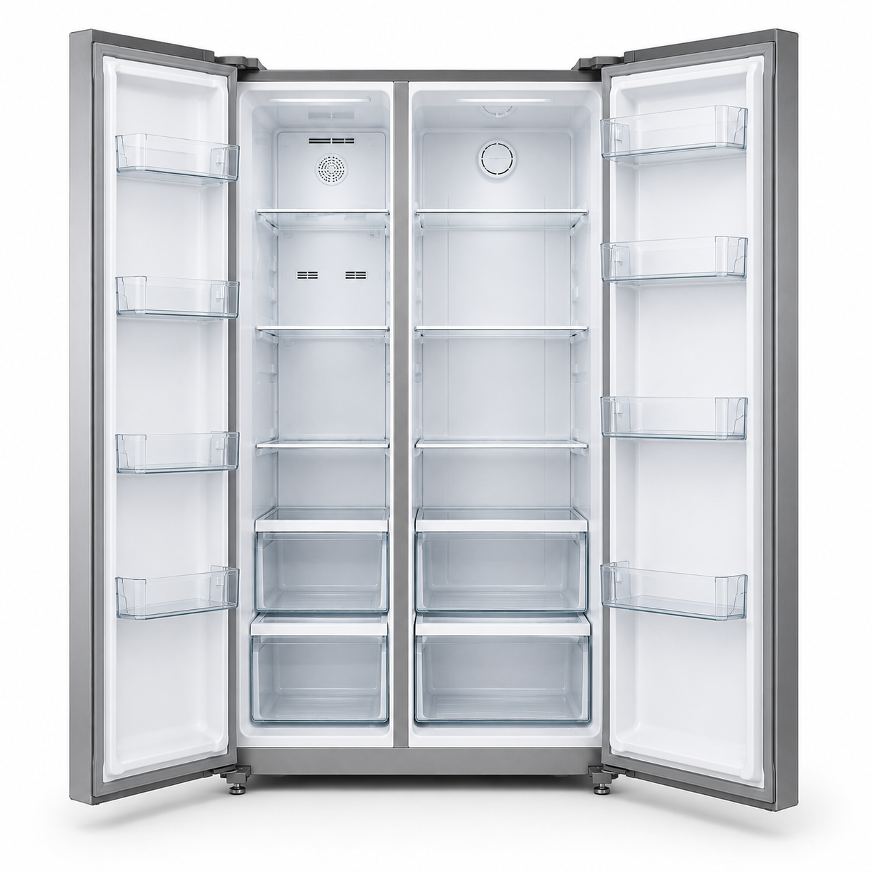 Midea 720L Double Door Refrigerator MDRT723MTE46D | Quattro Inverter | No Frost | Silver | UAE