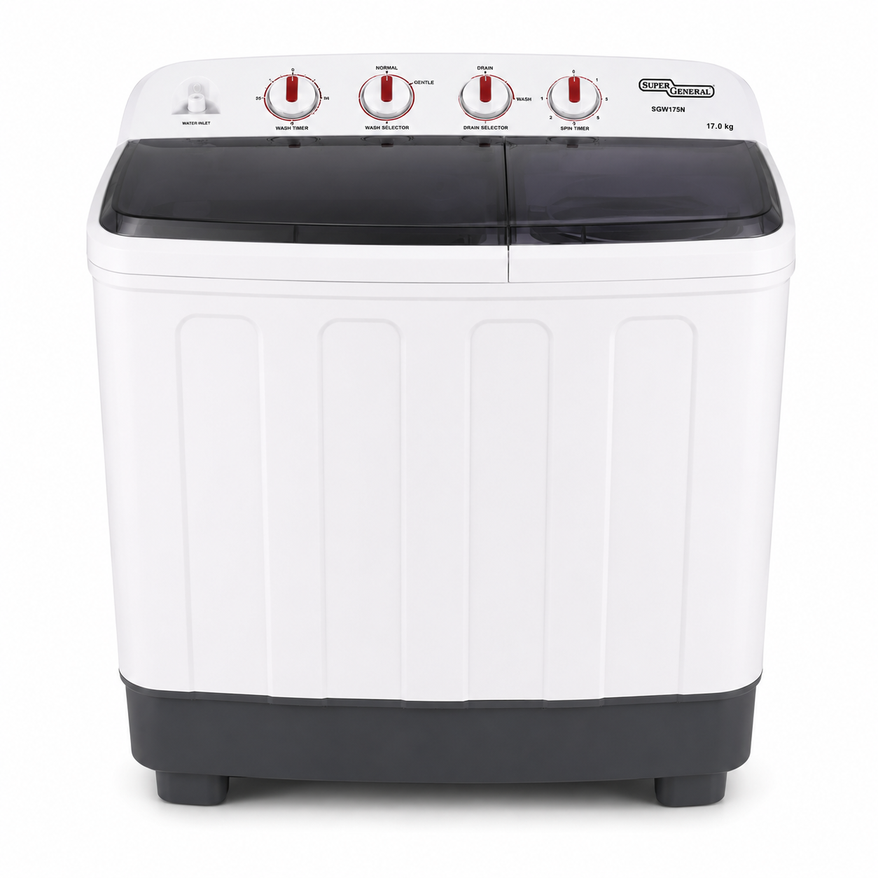 Super General SGW175N Twin Tub Washing Machine 17KG – Semi Automatic Heavy Duty Washer