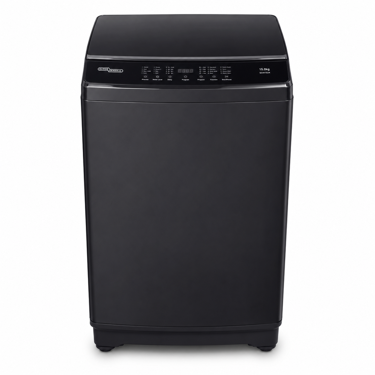 Super General SGW1524 Top Load Washing Machine 15KG Black – Fully Automatic Smart Washer
