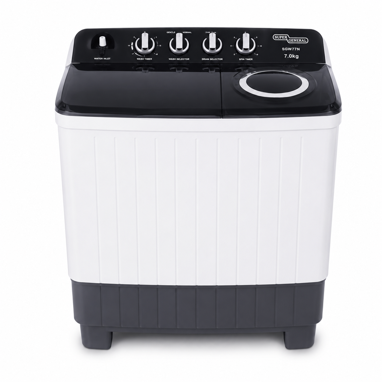 Super General SGW77N Semi Automatic Washing Machine 7KG – Twin Tub Compact Washer