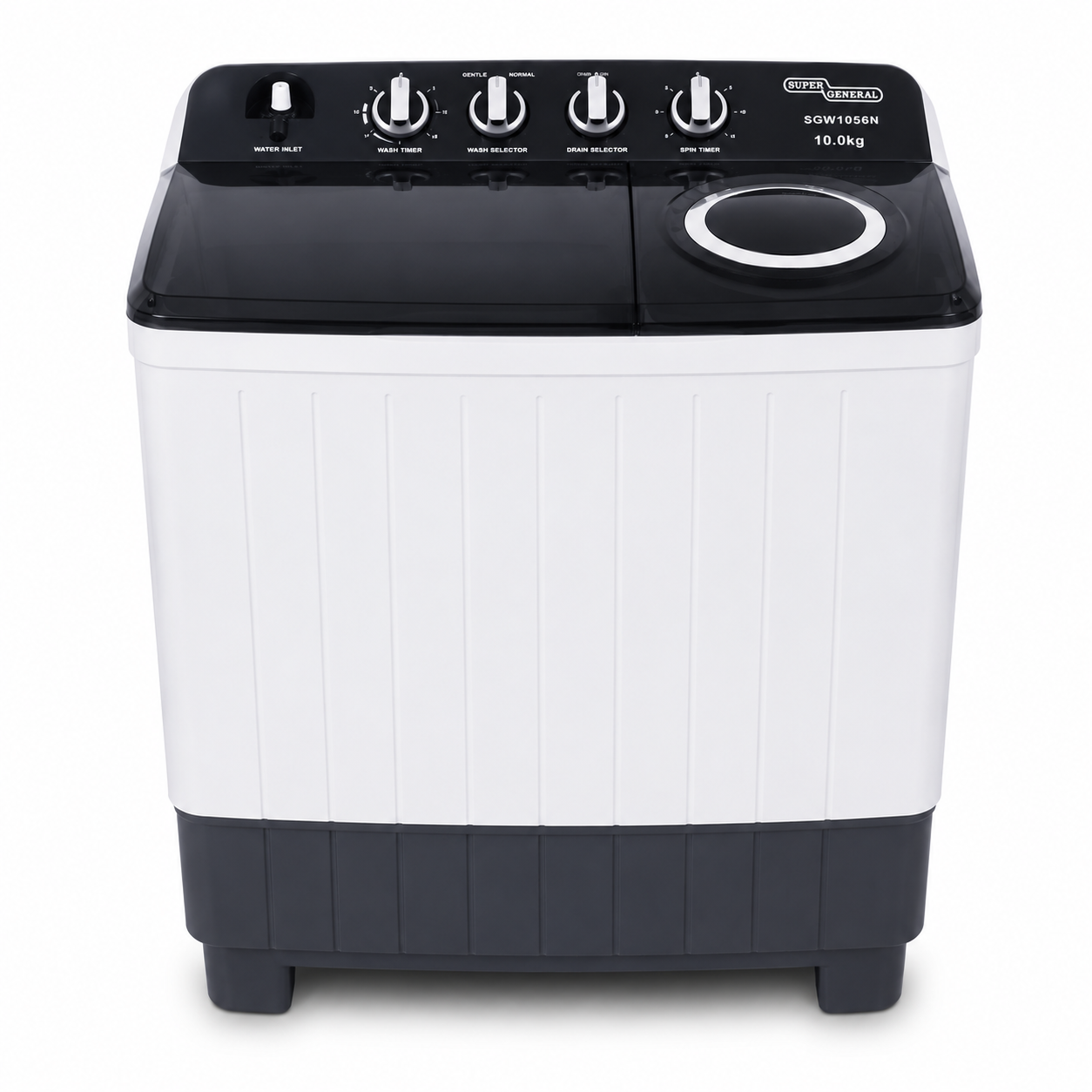 Super General SGW1056N Semi Automatic Washing Machine 10KG – Twin Tub Heavy Duty Washer