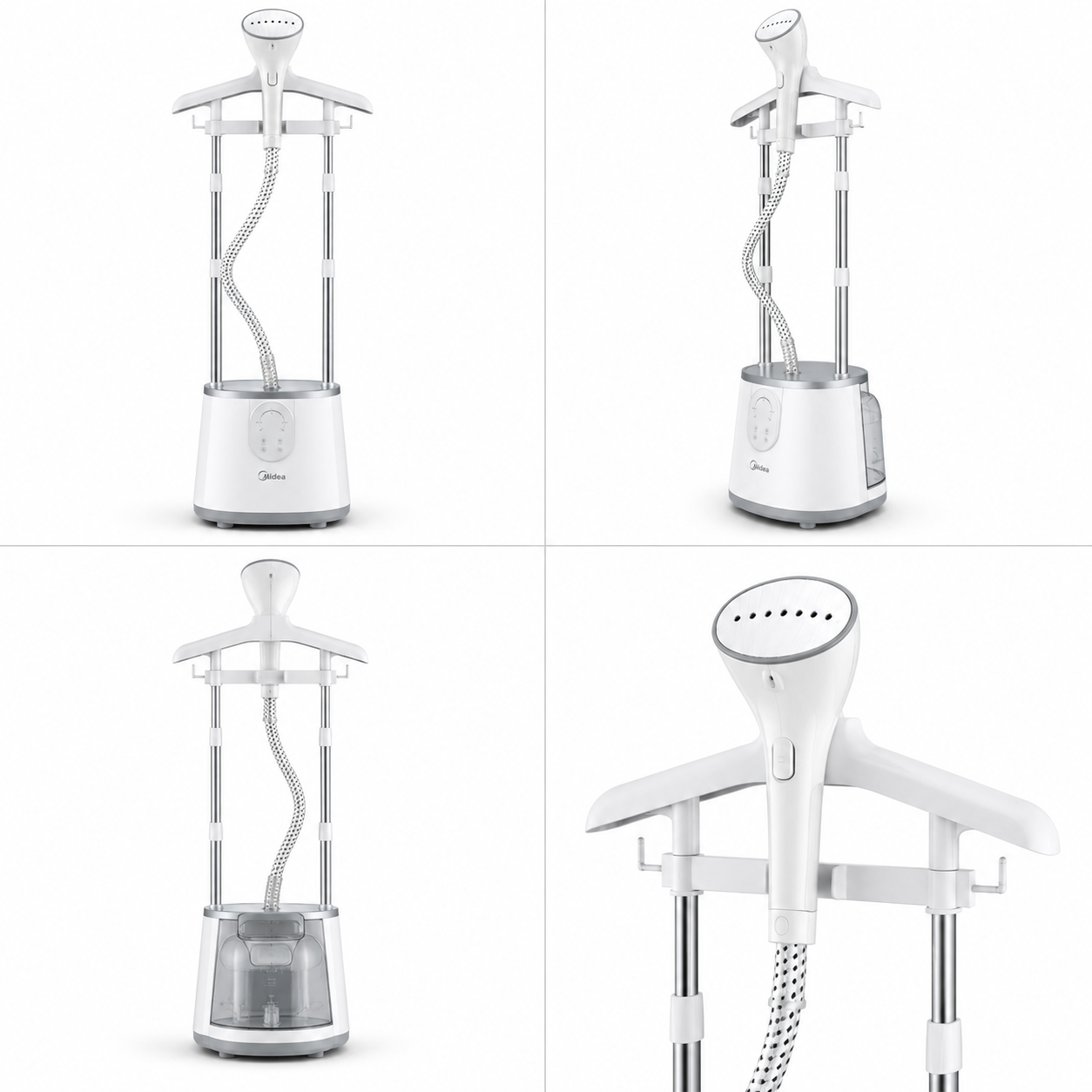 Midea Digital Garment Steamer 2L MYGZ20D2W | 2000W | 6 Steam Levels | Upright Clothes Steamer | UAE