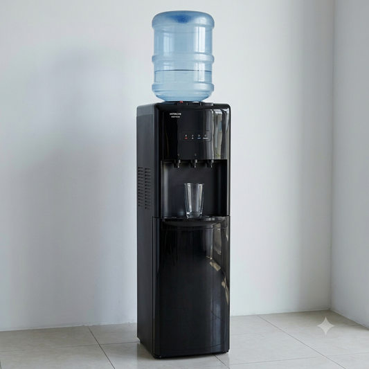 Hitachi HWD15000B Top Load Water Dispenser | Hot, Cold & Ambient Water | 15L Storage Cabinet