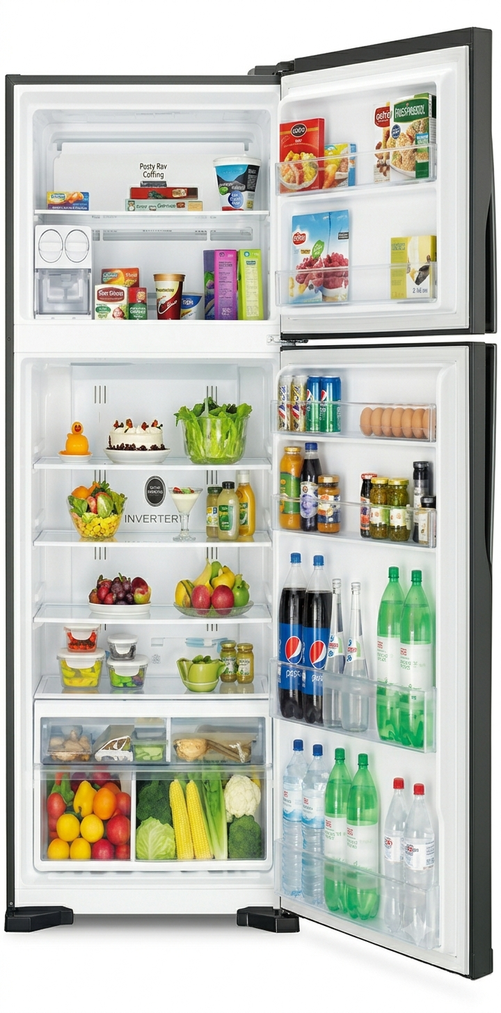 Hitachi 990L Top Mount Refrigerator RV990PUK1KBSL | Inverter Compressor & Dual Fan Cooling