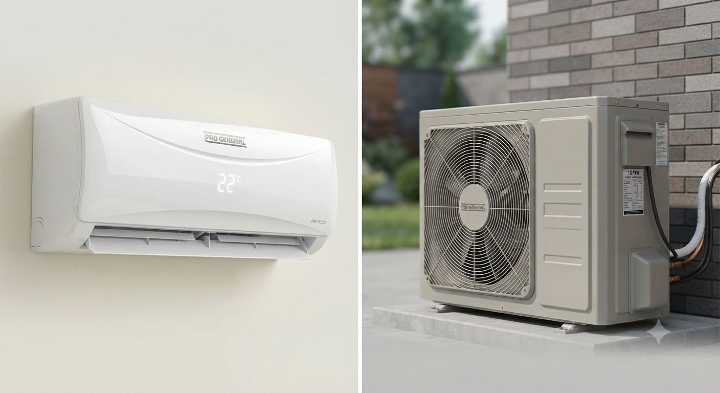 Pro General 1.5 Ton Split AC PRG18SAC | Rotary Compressor | T3 Tropical Compressor | R410A | UAE
