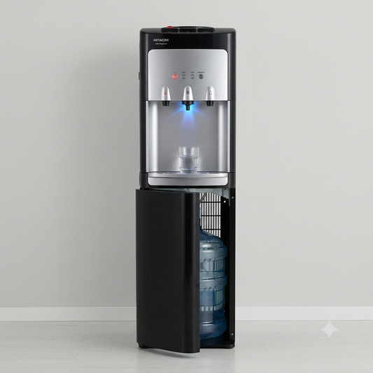 Hitachi HWD-B50000SV UV Bottom Load Water Dispenser | Hot, Cold & Ambient Water | UV Sterilization