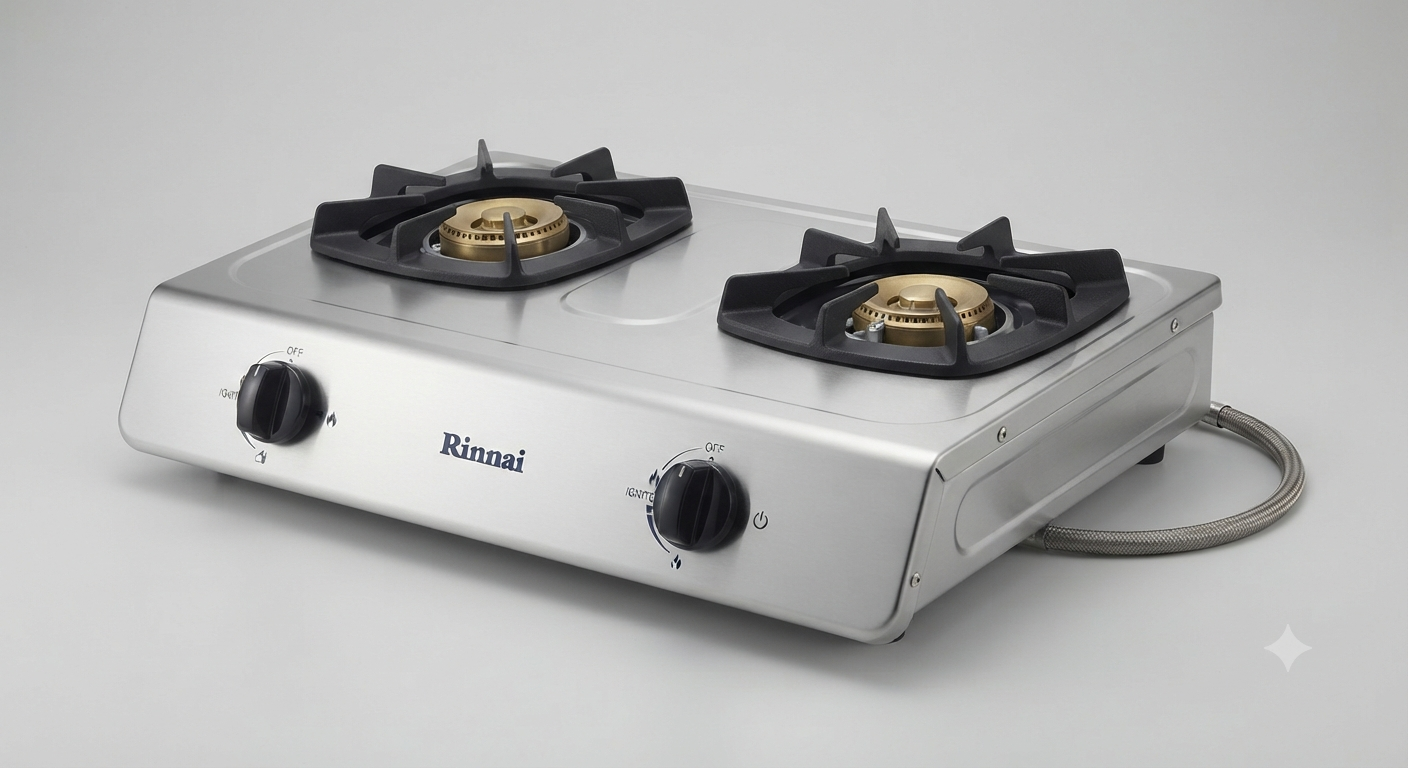 Rinnai RT702CC 2 Burner Gas Stove | Tabletop Cooker | Compact Design | UAE