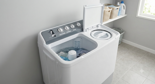 Hitachi PS1405SJ3CGXWH 14KG Semi Automatic Twin Tub Washing Machine | Air Jet Dry & Nano Titanium Filter