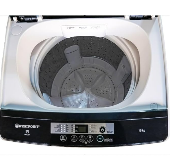 Westpoint 15KG Fully Automatic Top Load Washing Machine – WLX-1517P | LED Display | 9 Wash Programs | White