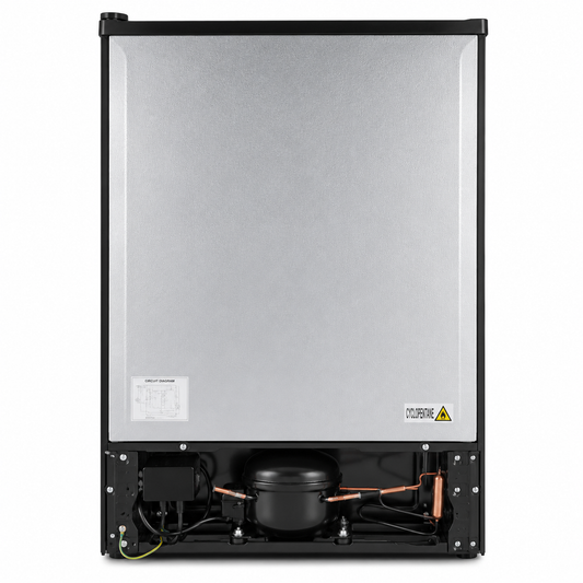 AFTRON 90L Single Door Refrigerator Silver – AFR135HS | Compact Refrigerator with Lock & Key