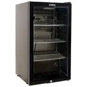 Yamada YCC110G 93L Glass Door Refrigerator| Single Door Beverage Cooler with LED Light & Lock