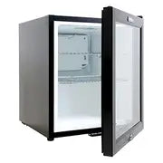 Yamada YCC60G 49L Glass Door Mini Refrigerator | Single Door Beverage Cooler with LED Light & Lock