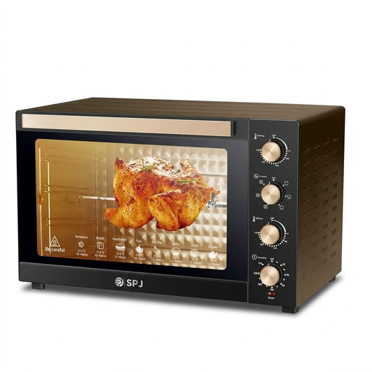 SPJ Electric Oven EOW-BR80L01 | 80L | 2400W | Convection | Rotisserie | 120-Min Timer