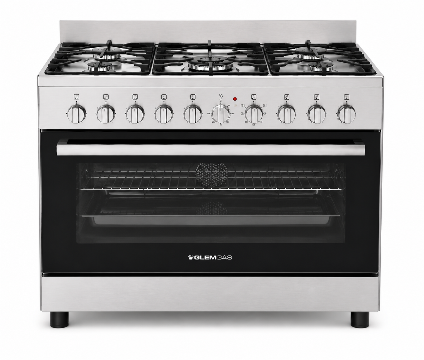 Glemgas Alpha AL9612RI-FSCD 90x60cm Freestanding Gas Cooker with Fan Oven – Stainless Steel