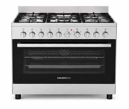 Glemgas Alpha AL9612RI-FSCD 90x60cm Freestanding Gas Cooker with Fan Oven – Stainless Steel