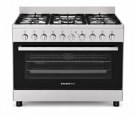 Glemgas Alpha AL9612RI-FSCD 90x60cm Freestanding Gas Cooker with Fan Oven – Stainless Steel