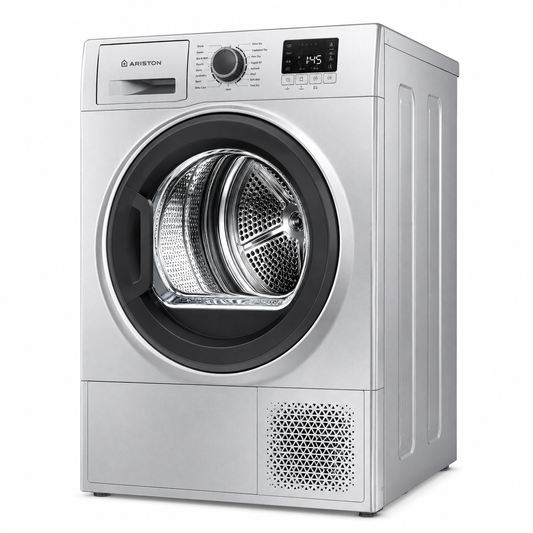 ARISTON Condenser Dryer 8KG ARDC082SMME – Efficient Sensor Drying with 15 Programs