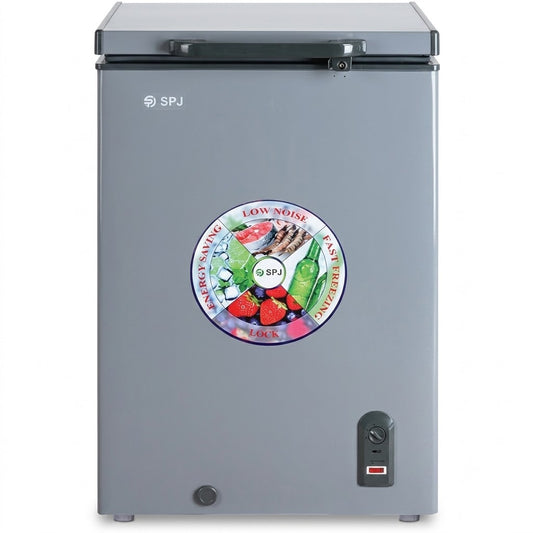 SPJ Chest Freezer POSH-SLW130C | 95L | Single Door | Hard Top | R600a Refrigerant | Grey