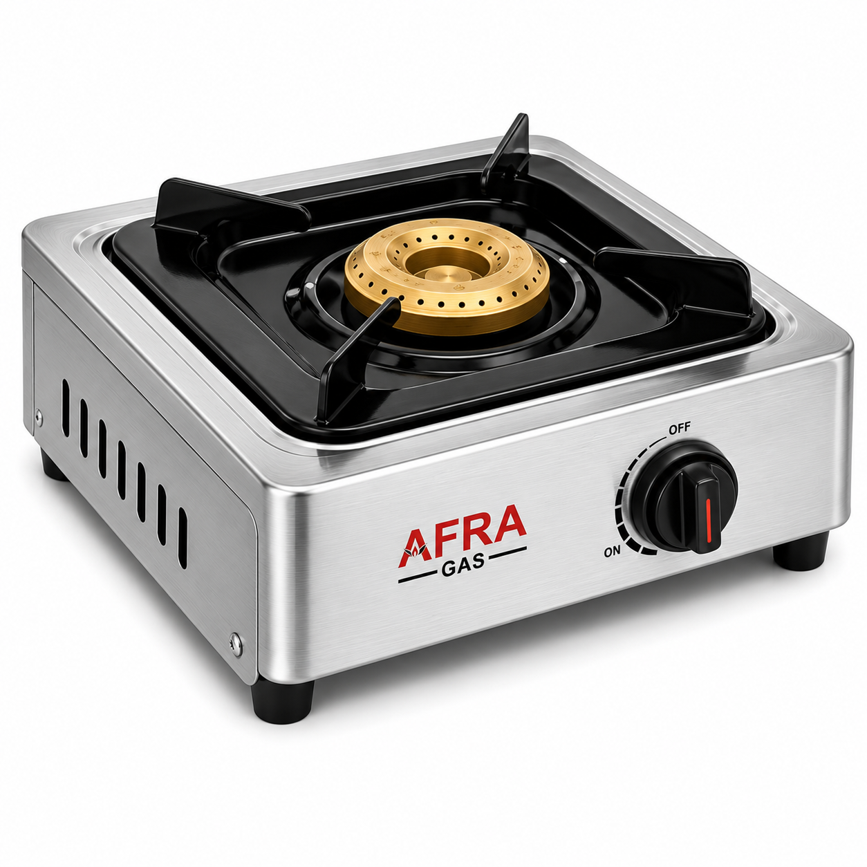 AFRA AF-1000GSSS Single Burner Gas Stove – Compact Stainless Steel Cooktop with High-Efficiency Burner