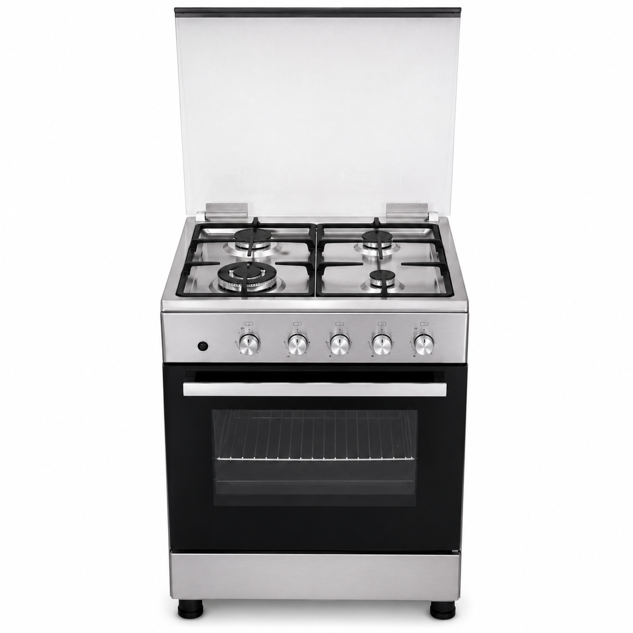 Super General SGC6175MSFS 60x60cm Stainless Steel Gas Cooker – 4 Burner Full Safety Cooking Range