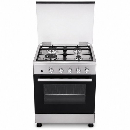 Super General SGC6175MSFS 60x60cm Stainless Steel Gas Cooker – 4 Burner Full Safety Cooking Range