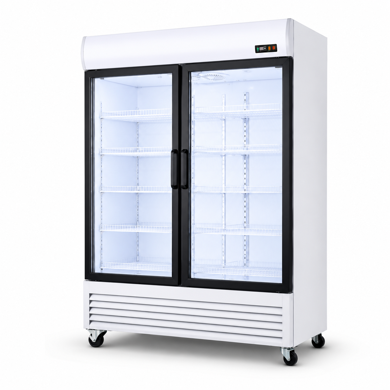 GENERAL LINE GL1200DDSWDLX Double Door Display Chiller 1200L Commercial Beverage Cooler
