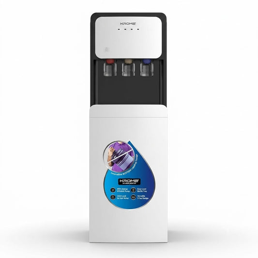 Krome KR-WDBL1003TSP Bottom Loading Water Dispenser – 3 Tap Hot, Cold & Normal Water | Aura Black