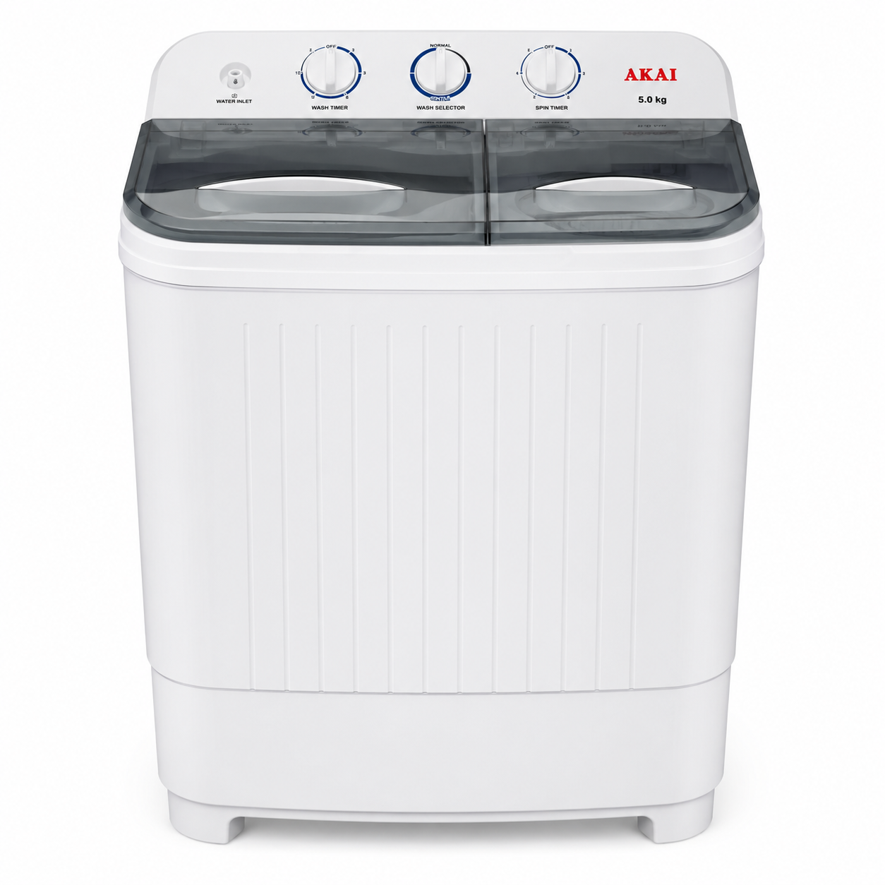 AKAI WMMA-XTT51W 5KG Twin Tub Semi-Automatic Top Load Washing Machine, White