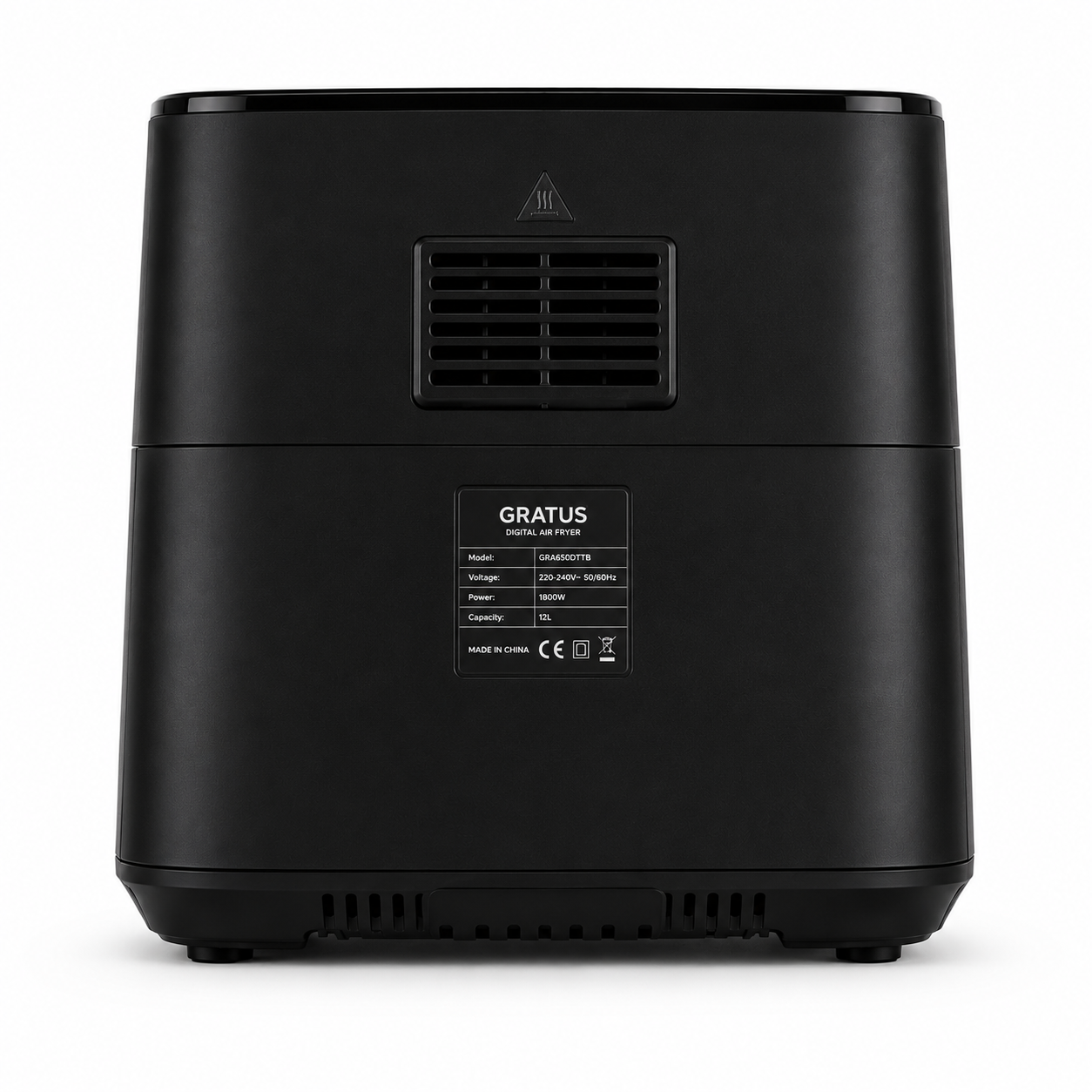 GRATUS Digital 12L Air Fryer 1800W GRA650DTTB | LED Touch Display | 8 Preset Cooking Modes | Rotisserie & Dehydrator