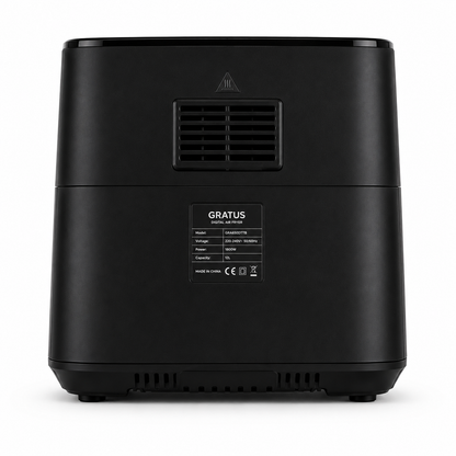 GRATUS Digital 12L Air Fryer 1800W GRA650DTTB | LED Touch Display | 8 Preset Cooking Modes | Rotisserie & Dehydrator