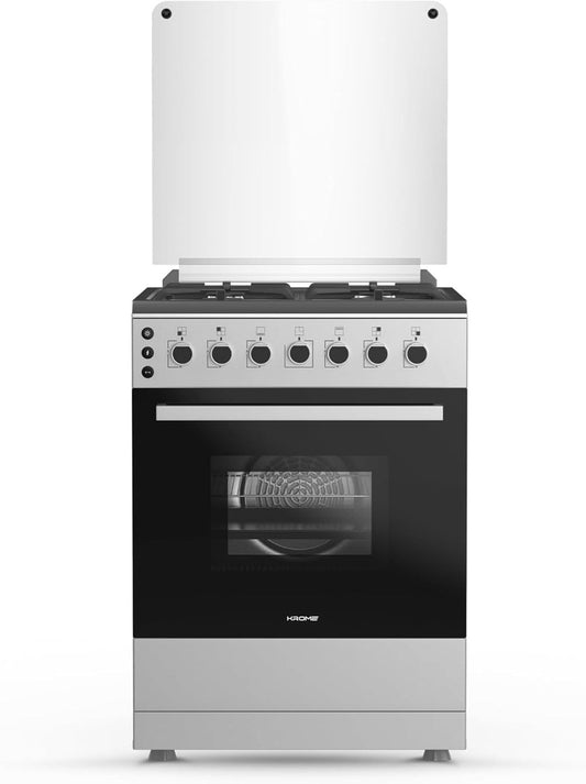 KROME Hot Plate Cooking Range 60×60 KR-CRHP66O – 4 Hot Plates Electric Cooker with Electric Oven
