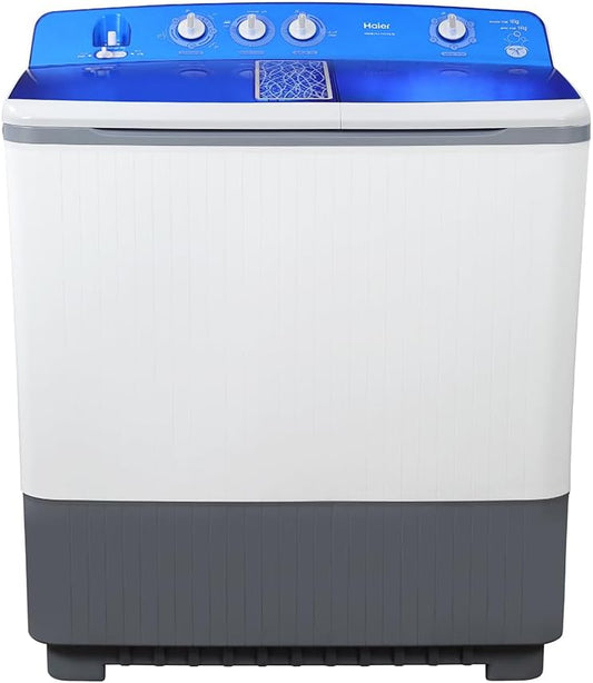 Haier 18KG Twin Tub Washing Machine – HWM215-1128S-N | Large Capacity | Powerful Semi-Automatic Washer