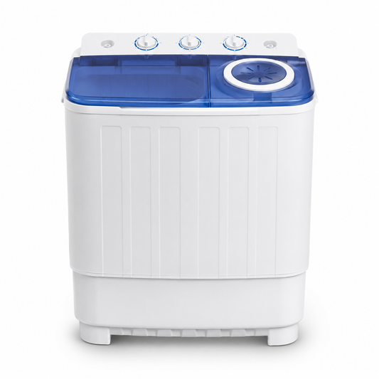 AKAI Twin Tub Washing Machine 7KG WMMA-X07TT – Semi Automatic | Twin Tub Design | Spin Dryer | White
