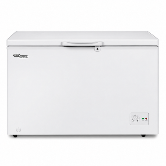 Super General SGF444HE 450L Chest Freezer – Heavy Duty Deep Freezer with Lock & Key