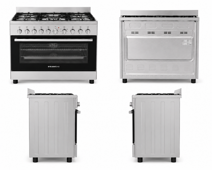 Glemgas Alpha AL9612RI-FSCD 90x60cm Freestanding Gas Cooker with Fan Oven – Stainless Steel