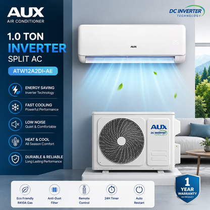 AUX ATW12A2DI-AE 1.0 Ton Inverter Split Air Conditioner – Smart Cooling with Energy Efficiency