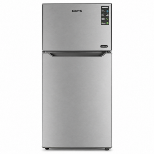 GEEPAS GRF2400SXE 240L Double Door Refrigerator | Fast Cooling | Low Noise | Energy Efficient