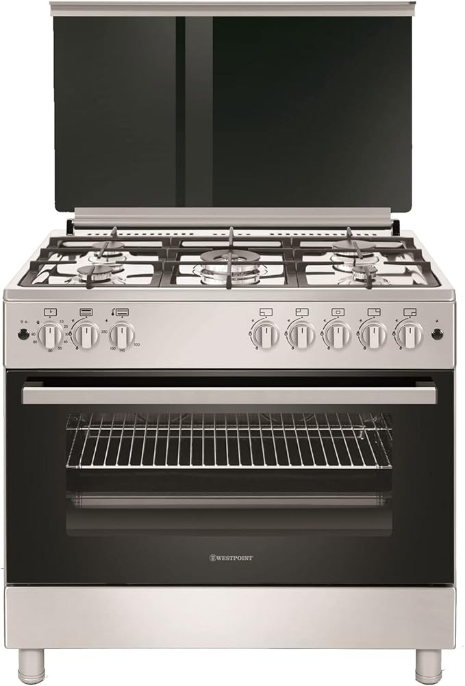 Westpoint WCE-9060HDFS 90x60cm 5 Burner Gas Cooker | Gas Oven & Grill | Full Safety | Stainless Steel