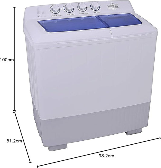 Westpoint WTX-1417 14KG Twin Tub Semi Automatic Washing Machine | Top Load | Plastic Body | Air Dry Technology
