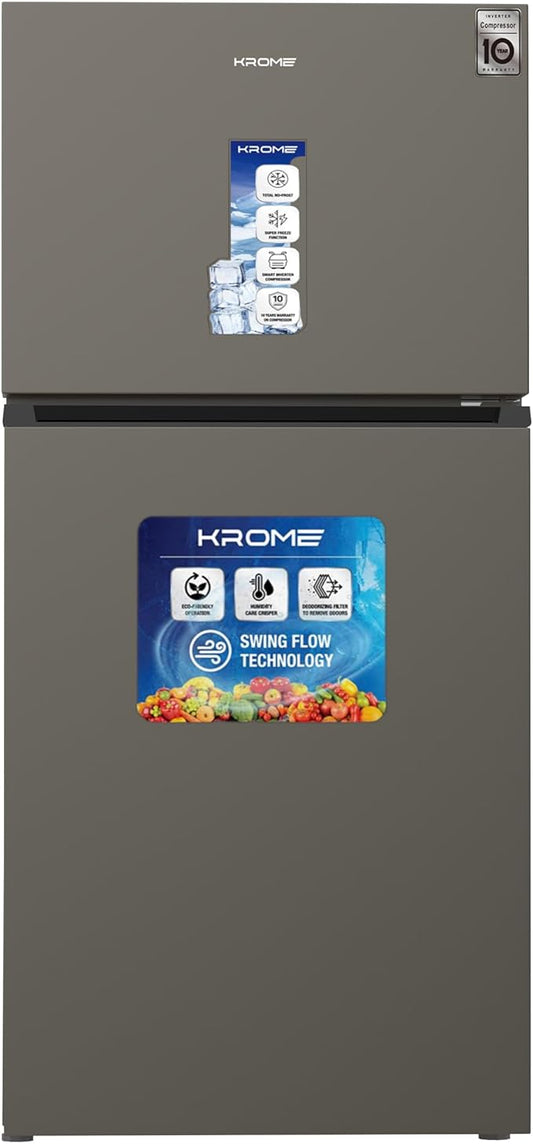 Krome 800L Double Door Inverter Refrigerator with Total No Frost & 360° Swing Flow Cooling | KR-RFF800TI | UAE