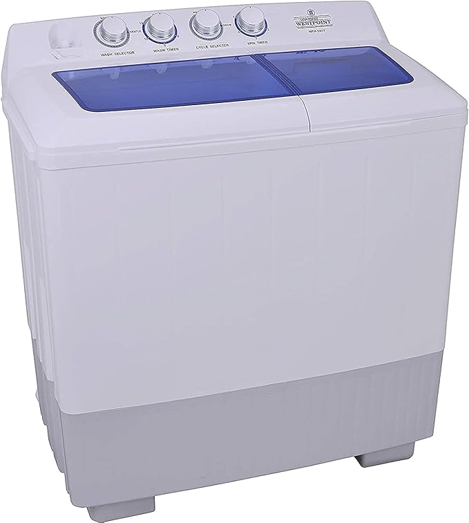 Westpoint WTX-1417 14KG Twin Tub Semi Automatic Washing Machine | Top Load | Plastic Body | Air Dry Technology