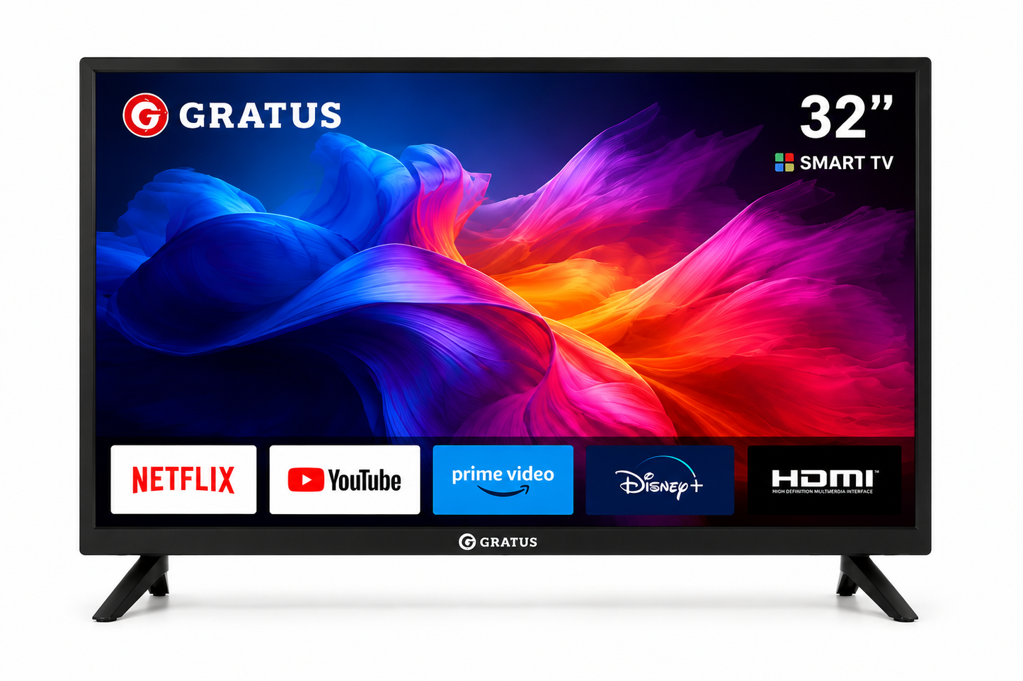 GRATUS 32 Inch Smart LED TV LT32A23H | HD Ready Smart Television with WiFi, Streaming Apps & HDMI